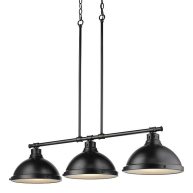 Duncan 3 Light Oversized Linear Pendant by Golden - 3602-3LP