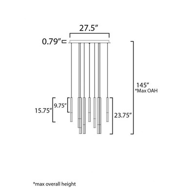 Diaphane 60W 12 LED Light Large Pendant by ET2 - E11032