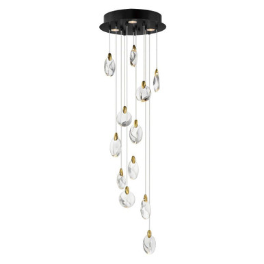 Pebble 720W 16 LED Medium Pendant by ET2 - E11078-122BKPG