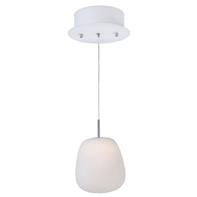 Puffs 4.8W 1 LED Light Small 7.5 Inch Tall Pendant by ET2 - E21121-11WT