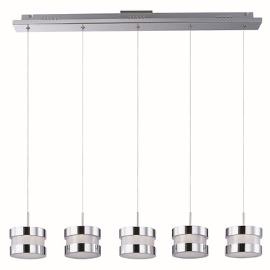 Disco 24W 5 LED Light Oversized Linear Round Pendant by ET2 - E22685-01PC