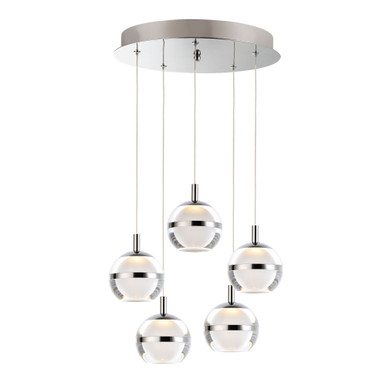 Swank 30W 5 LED Medium Pendant by ET2 - E24595