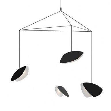 Papillons 4 LED Large Pendant 6.75 Inch Tall and 53.5 Inch Wide by Sonneman - 2904