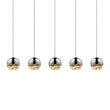 Grapes 5 LED Medium Pendant 3.25 Inch Tall and 37.25 Inch Wide by Sonneman - 2921-MED