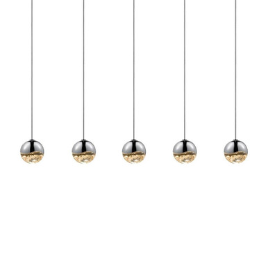 Grapes 5 LED Small Pendant 2.5 Inch Tall and 36.5 Inch Wide by Sonneman - 2921-SML