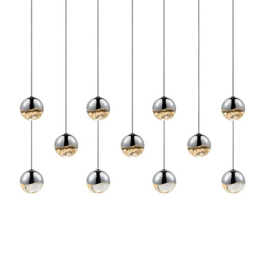 Grapes 11 LED Small Pendant 2.5 Inch Tall and 36.25 Inch Wide by Sonneman - 2922-SML