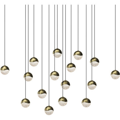 Grapes 16 LED Small Pendant 2.5 Inch Tall and 22.5 Inch Wide by Sonneman - 2923-SML