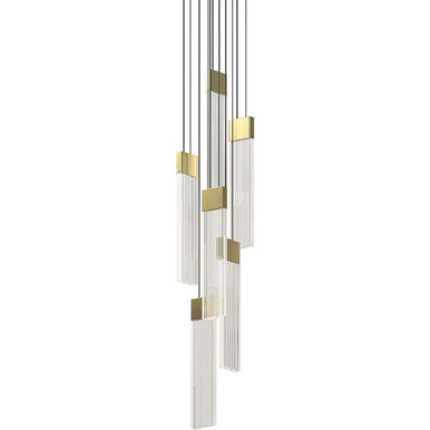 V Panels 23W 6 LED Pendant 11.75 Inch Tall and 6.75 Inch Wide by Sonneman - 3095