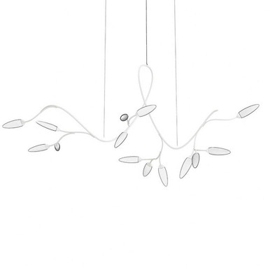 Vines 196W 14 LED Chandelier 38.75 Inch Tall and 80 Inch Wide by Sonneman - 3283