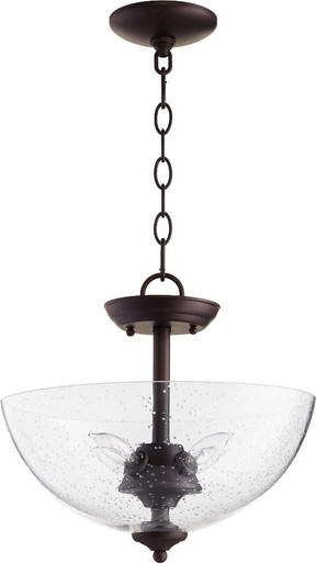 4 Light Medium Bowl Dual Mount Pendant by Quorum - 2840-14