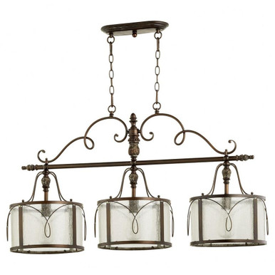Salento 3 Light Medium Linear Island Pendant by Quorum - 6506-3
