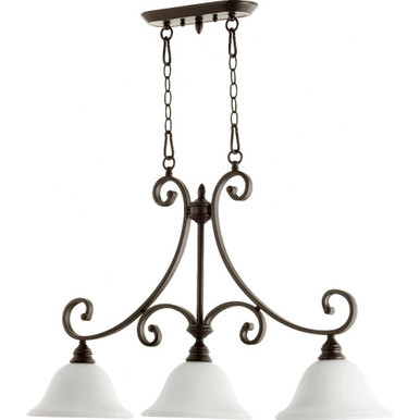 Bryant 3 Light Small Linear Island Pendant by Quorum - 6554-3