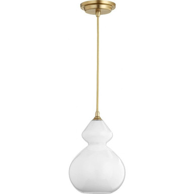 1 Light Transitional Small Pendant 11.25 Inch Tall by Quorum - 8002