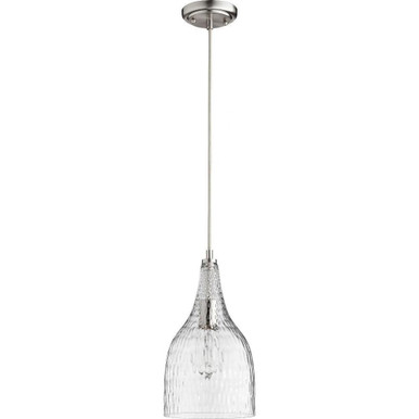 1 Light Transitional Small Pendant 13.5 Inch Tall by Quorum - 8042