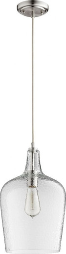 1 Light Transitional Small Pendant 11.5 Inch Tall by Quorum - 8043