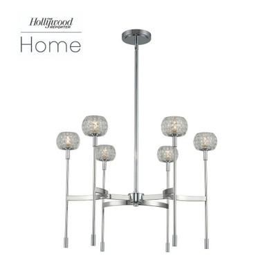 Mae 6 Light Medium Chandelier by Kalco - 511671CH