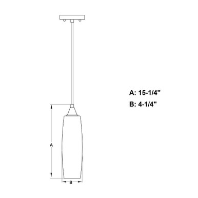 Milano 1 Light Mini Pendant 15.25 Inch Tall by Vaxcel - P0326
