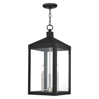 Nyack 3 Light Small Outdoor Pendant 24 Inch Tall by Livex - 2058