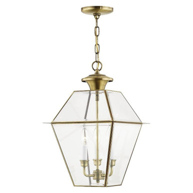 Westover 3 Light Medium Outdoor Pendant by Livex - 2385