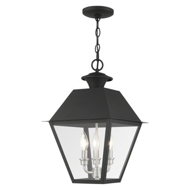 Mansfield 3 Light Medium Outdoor Pendant 19 Inch Tall by Livex - 27220-04