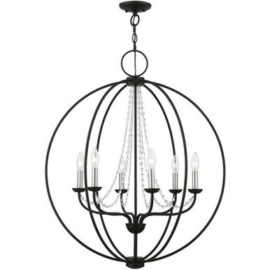 Arabella 6 Light Large Pendant 33.63 Inch Tall by Livex - 40916