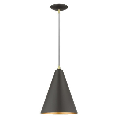 Dulce 1 Light Small Cone Pendant by Livex - 41492