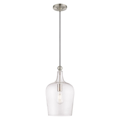Art Glass 1 Light Small Pendant 18.5 Inch Tall by Livex - 41237-91
