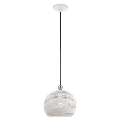 Dublin 1 Light Small Pendant 11 Inch Tall by Livex - 49100