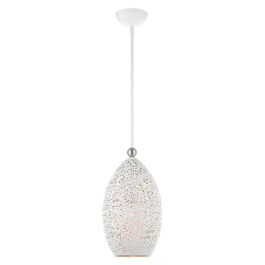 Charlton 1 Light Small Pendant 26.5 Inch Tall by Livex - 49182