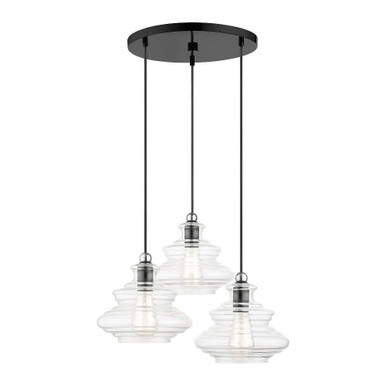 Everett 3 Light Large Pendant by Livex - 52833
