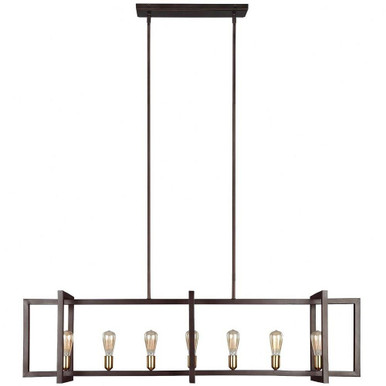 Finnegan 7 Light Linear Island Pendant by Visual Comfort Studio - F3148/7NWB