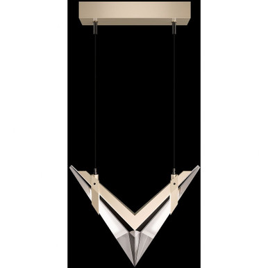 Blade 2 LED Linear Pendant 14.5 Inch Tall and 13.38 Inch Wide by Fine Art - 100055