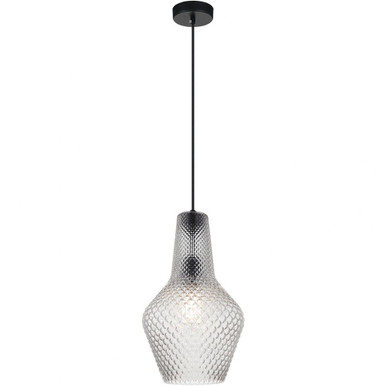 Quilted Gem 1 Light Small Pendant 18 Inch Tall by Matteo - C68101