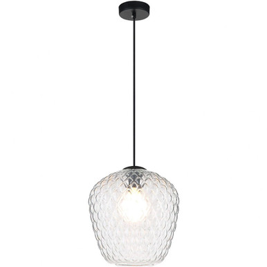 Quilted Gem 1 Light Small Pendant 12 Inch Tall by Matteo - C68103