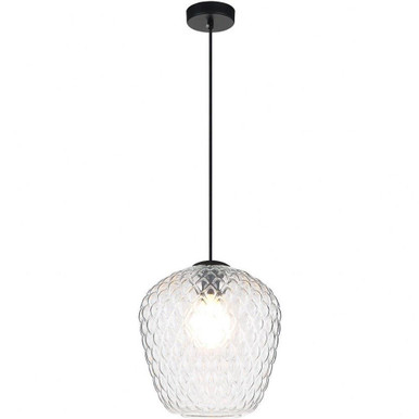 Quilted Gem 1 Light Small Pendant 12 Inch Tall by Matteo - C68103