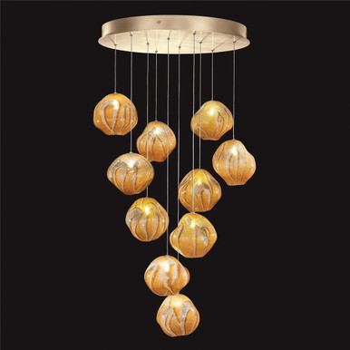 Vesta 40W 10 LED Light Large Round Pendant by Fine Art - 869040