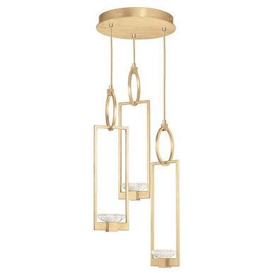 Delphi 10.5W 3 LED Light Large Round Pendant by Fine Art - 892940
