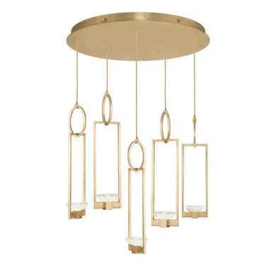 Delphi 17.5W 5 LED Light Large Round Pendant by Fine Art - 893040