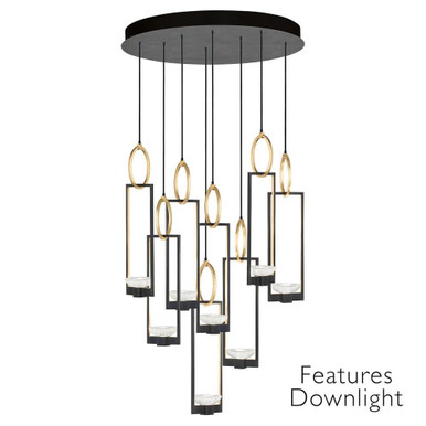 Delphi 128W 16 LED Light Oversized Round Pendant by Fine Art - 893240-33