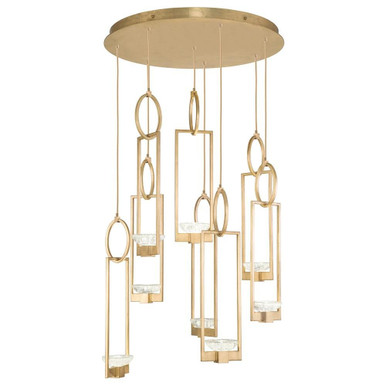 Delphi 28W 8 LED Light Oversized Round Pendant by Fine Art - 893240