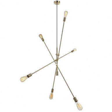 6 Light Oversized Adjustable Pendant by Dainolite - 816P