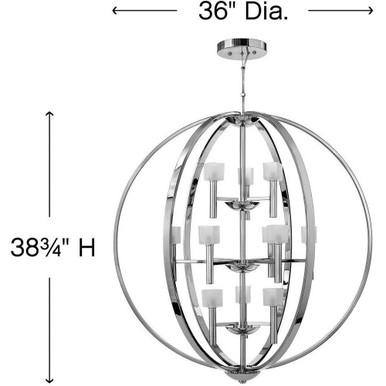 Mondo 12 Light Oversized Chandelier by Fredrick Ramond - FR49299PCM
