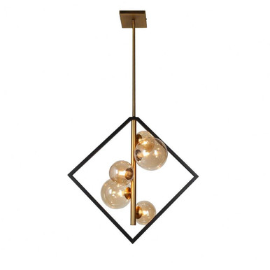 Glasgow 5 Light Large Pendant by Dainolite - gla-215p-mb-vb