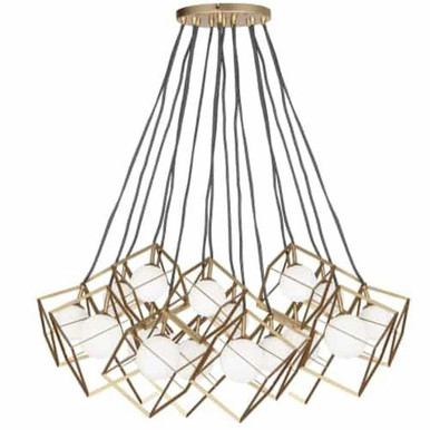 Thompson 16 Light Oversized Pendant by Dainolite - tsn-16p-gld