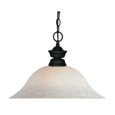 1 Light Medium Pendant 16 Inch Wide by Z-Lite 100701MB-WM16
