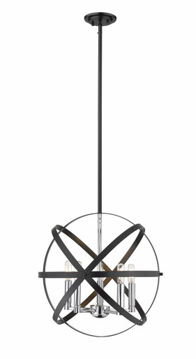 Cavallo 5 Light Large Pendant by Z-Lite - 463-18HBK-CH8K