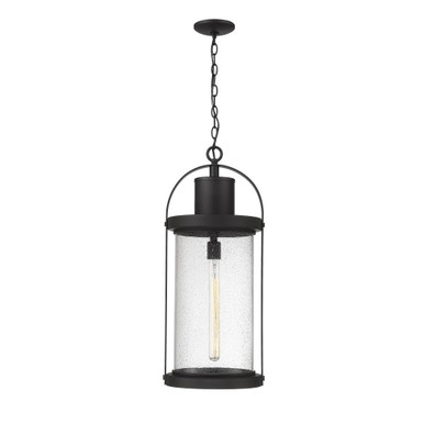 Roundhouse 1 Light Medium Outdoor Pendant by Z-Lite - 569CHXL-BK