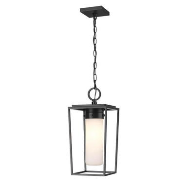 Sheridan 1 Light Small Outdoor Pendant 17 Inch Tall by Z-Lite - 595CHM-BK