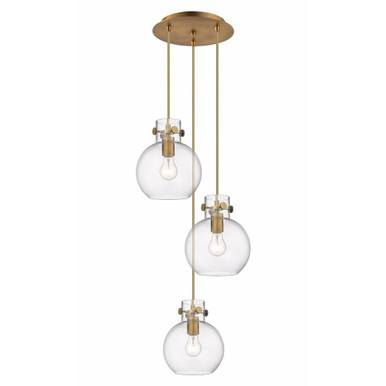 Newton Sphere 3 Light Medium Cord Pendant 15.5 Inch Wide by Innovations - 113-410-1PS-G410-8