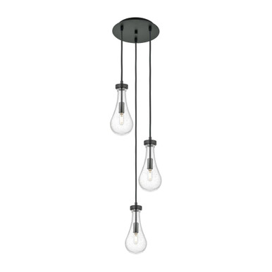 Owego 3 Light 5" Multi Pendant 42.75 Inch X 11.63 Inch Wide by Innovations - 113-451-1P-G451-5